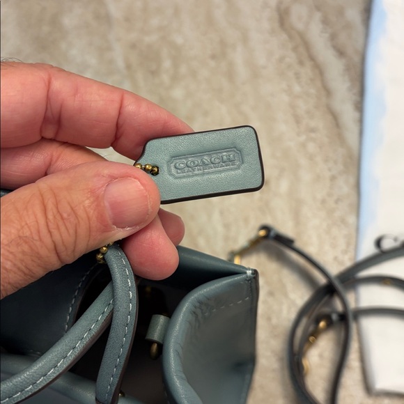 Coach Glove Tanned Mini Cashin Tote/Crossbody Bag in Beautiful Sage Leather - Picture 10 of 11